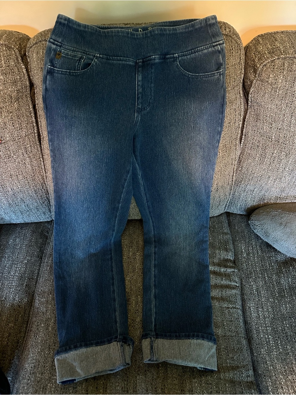 Belle by Kim Gravel Dark Blue Straight Leg Jeans